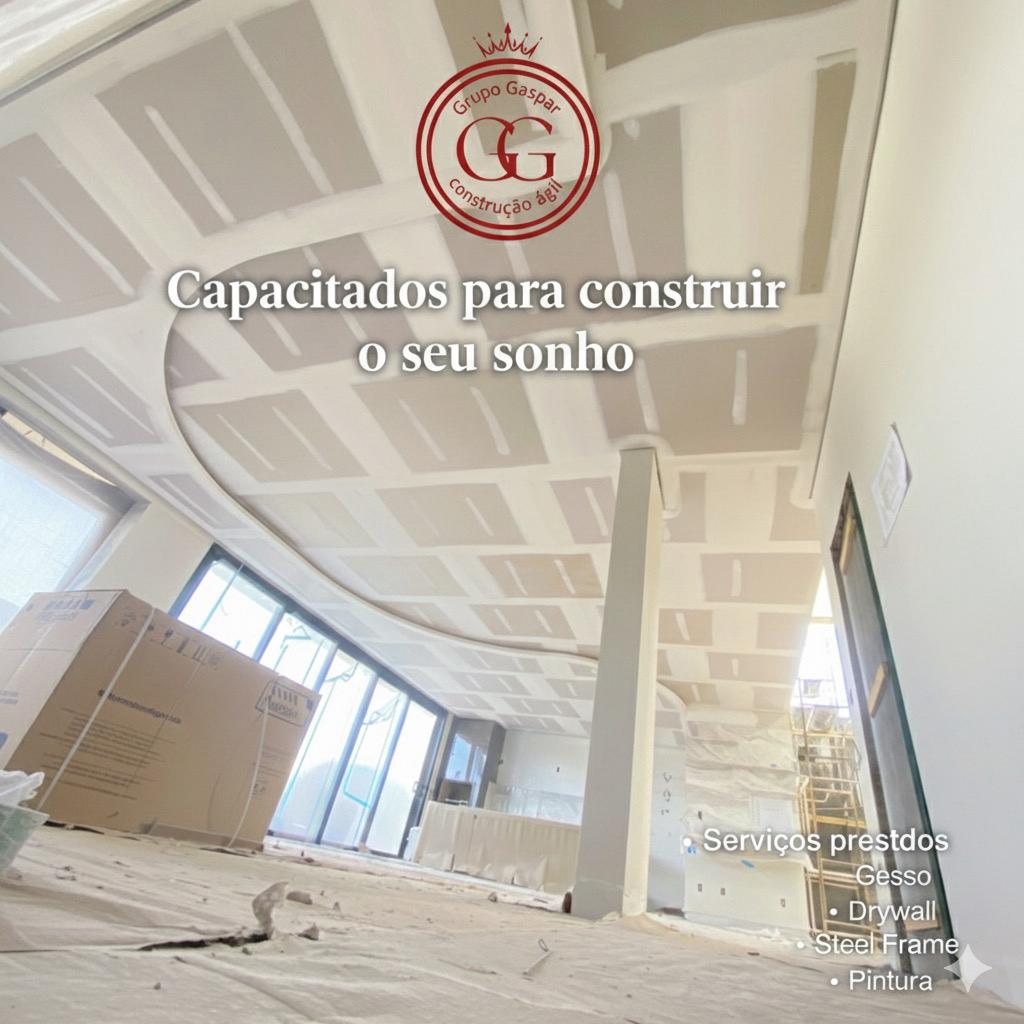 Iluminação embutida em gesso